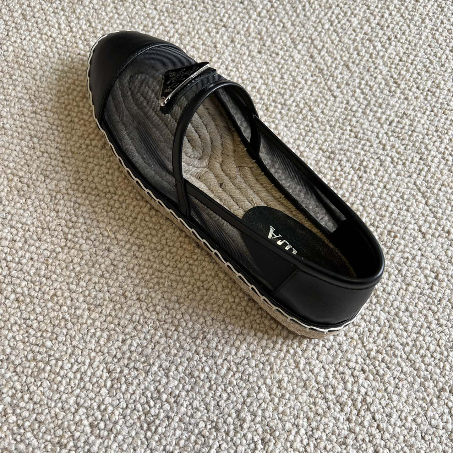 Prada  Logo  Woman Black Loafers - EUR FASHION