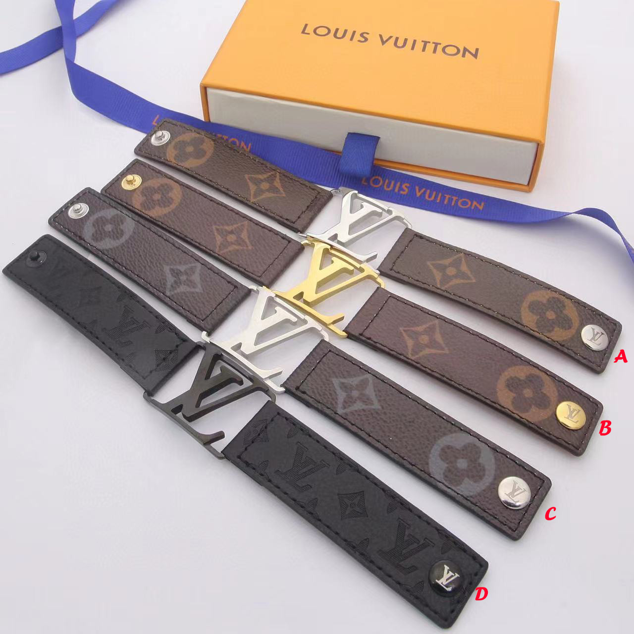 Louis Vuitton Monogram Leather Bracelet - EUR FASHION