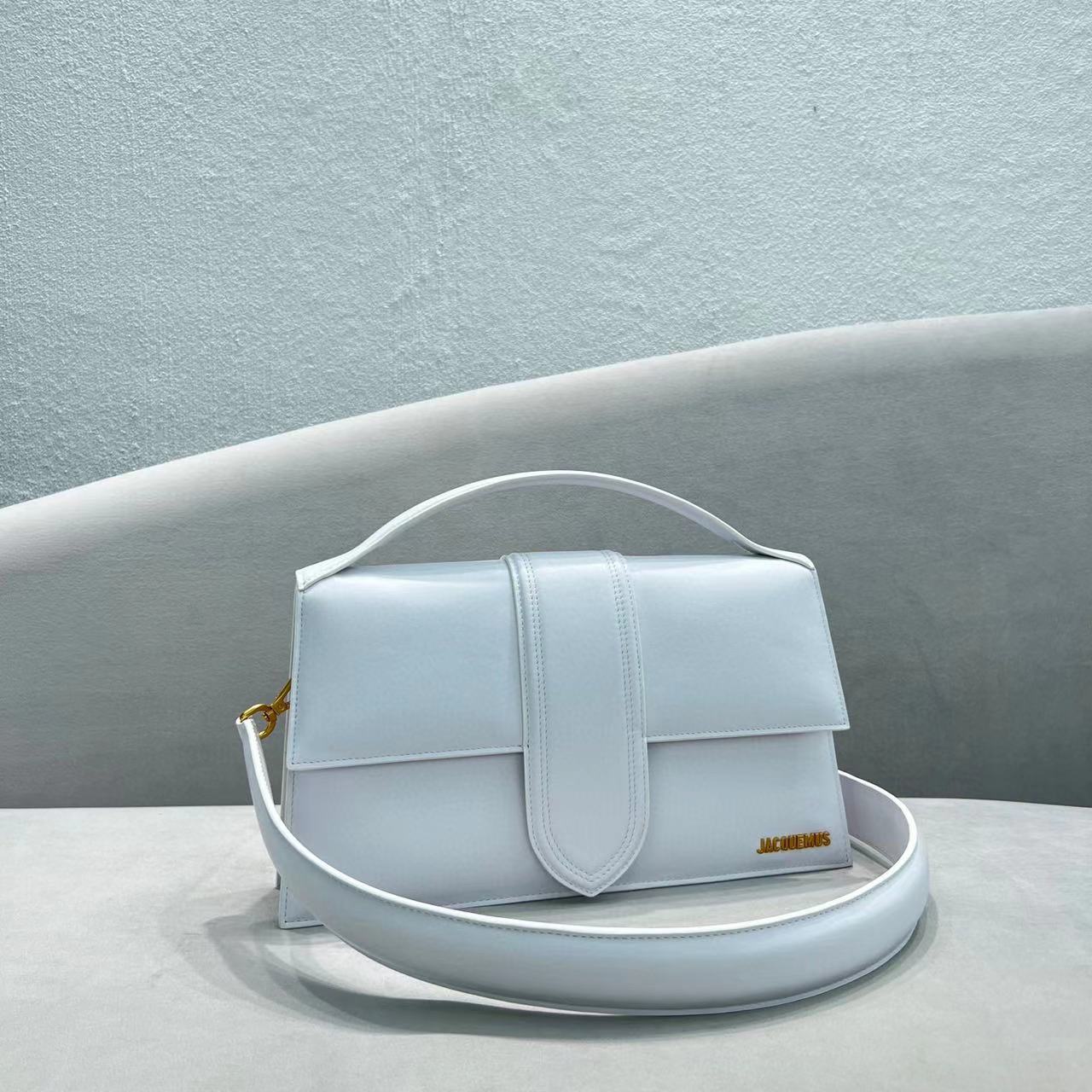 Jacquemus Leather  Handbag In White - EUR FASHION