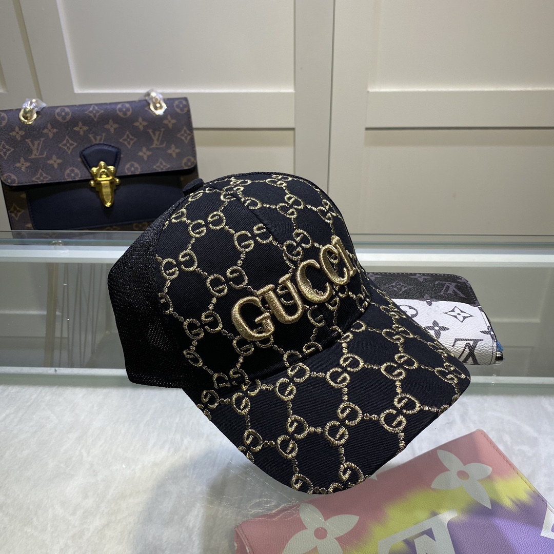 Gucci GG  Baseball Cap In Black - EUR FASHION