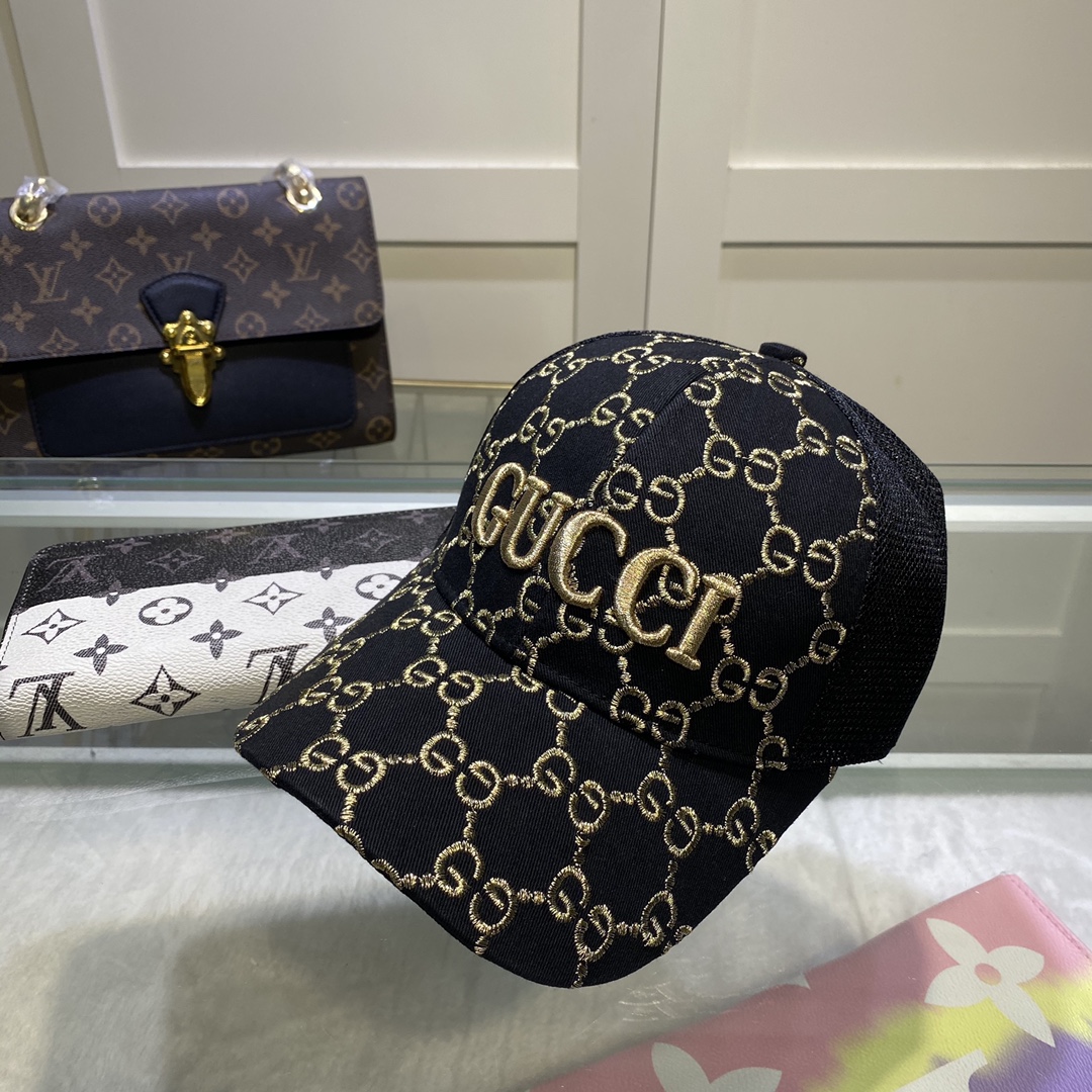 Gucci GG  Baseball Cap In Black - EUR FASHION