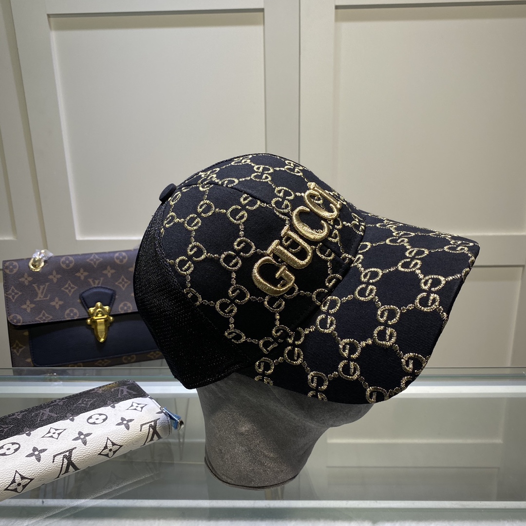 Gucci GG  Baseball Cap In Black - EUR FASHION