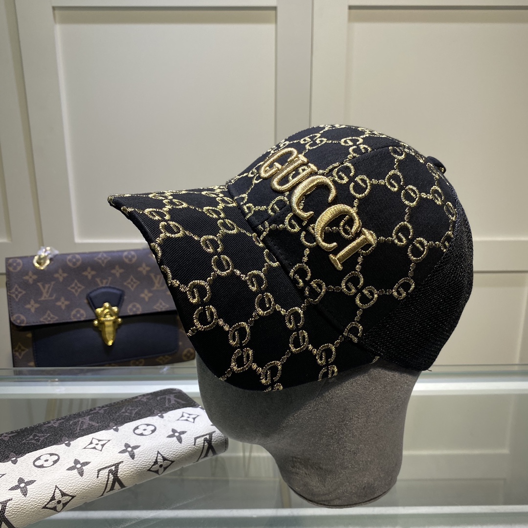 Gucci GG  Baseball Cap In Black - EUR FASHION