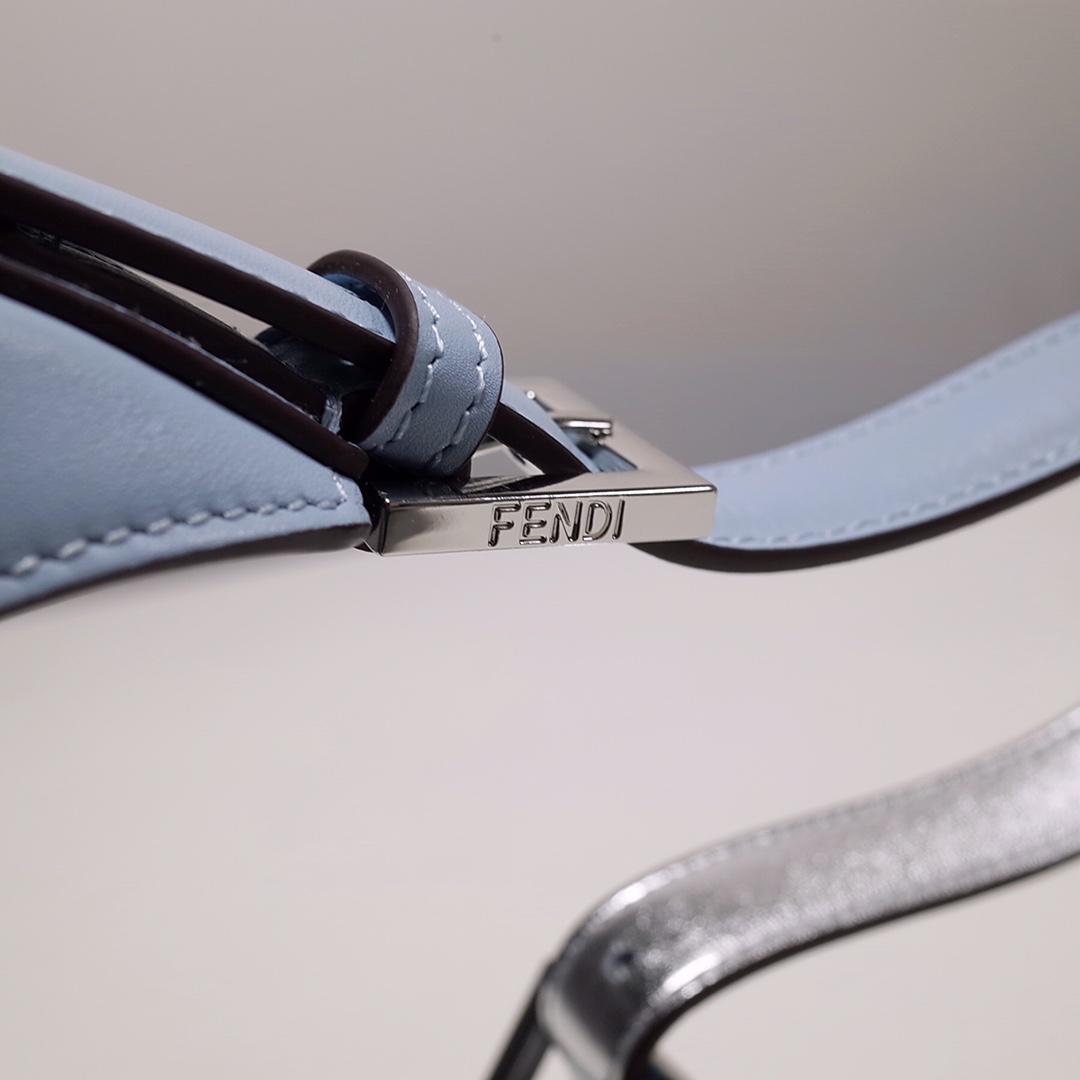 Fendi Cookie Blue Leather Mini Handbag（22-17.5-4.5cm） - EUR FASHION