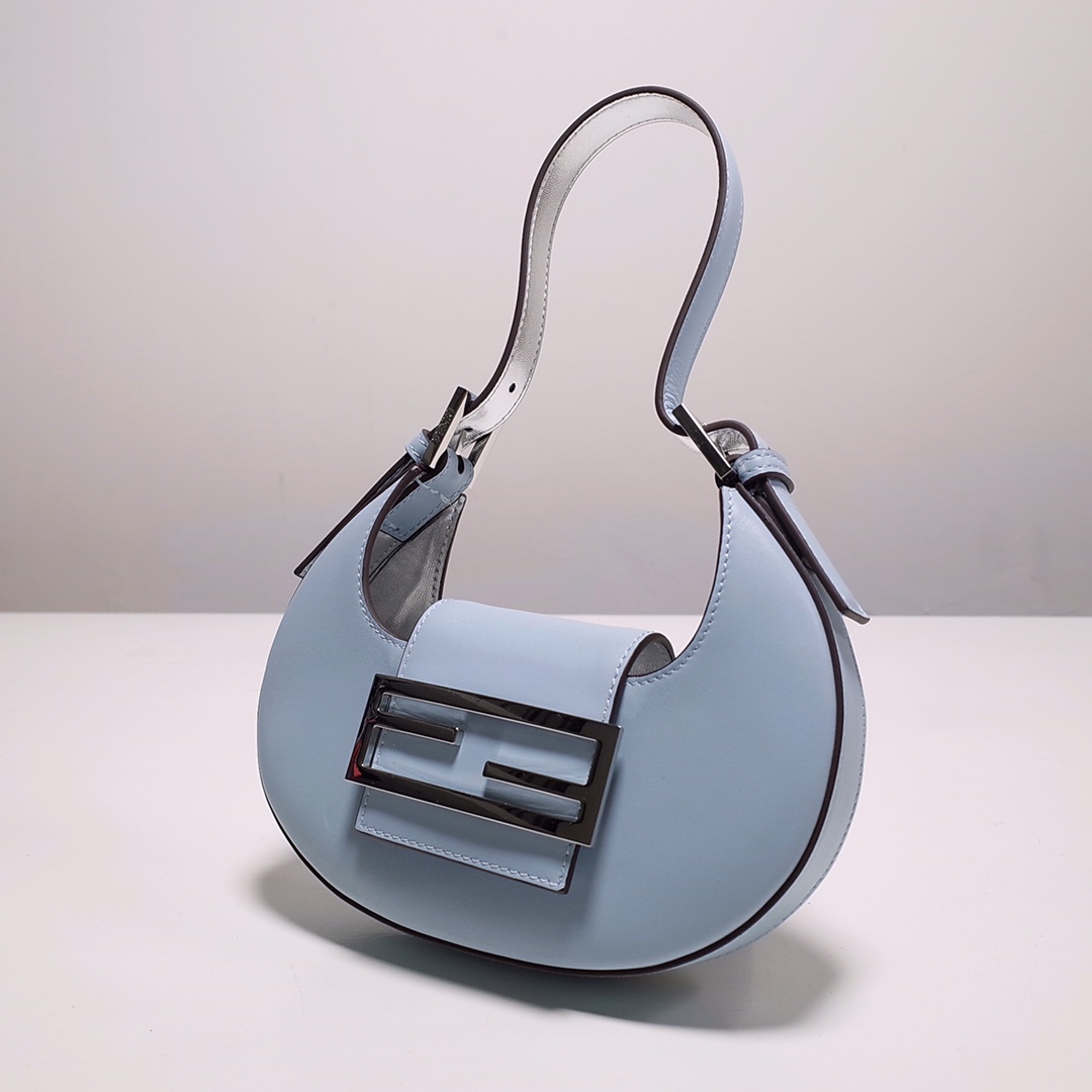 Fendi Cookie Blue Leather Mini Handbag（22-17.5-4.5cm） - EUR FASHION