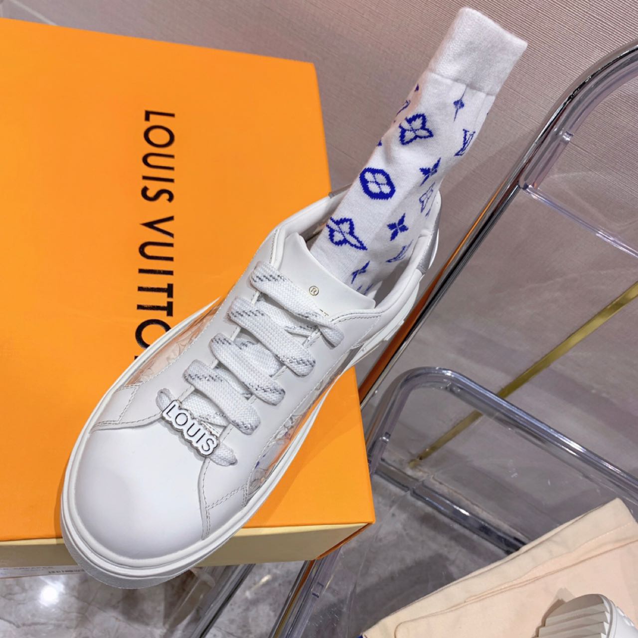 Louis Vuitton Time Out PVC Transparent Logo Sneaker - EUR FASHION