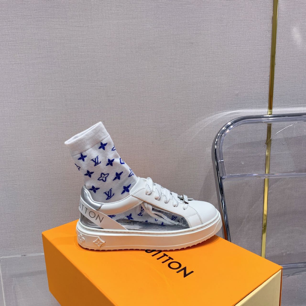 Louis Vuitton Time Out PVC Transparent Logo Sneaker - EUR FASHION