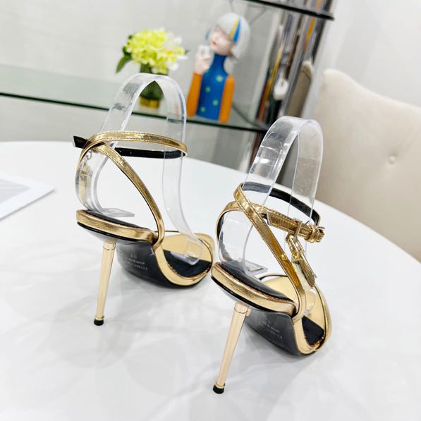 Tom Ford Gold Padlock Sandals - EUR FASHION