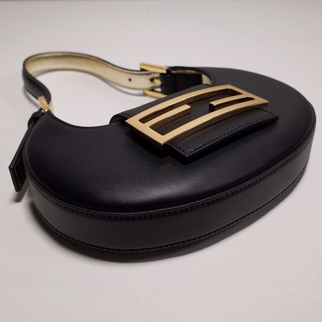 Fendi Cookie Black Leather Mini Handbag（22-17.5-4.5cm） - EUR FASHION