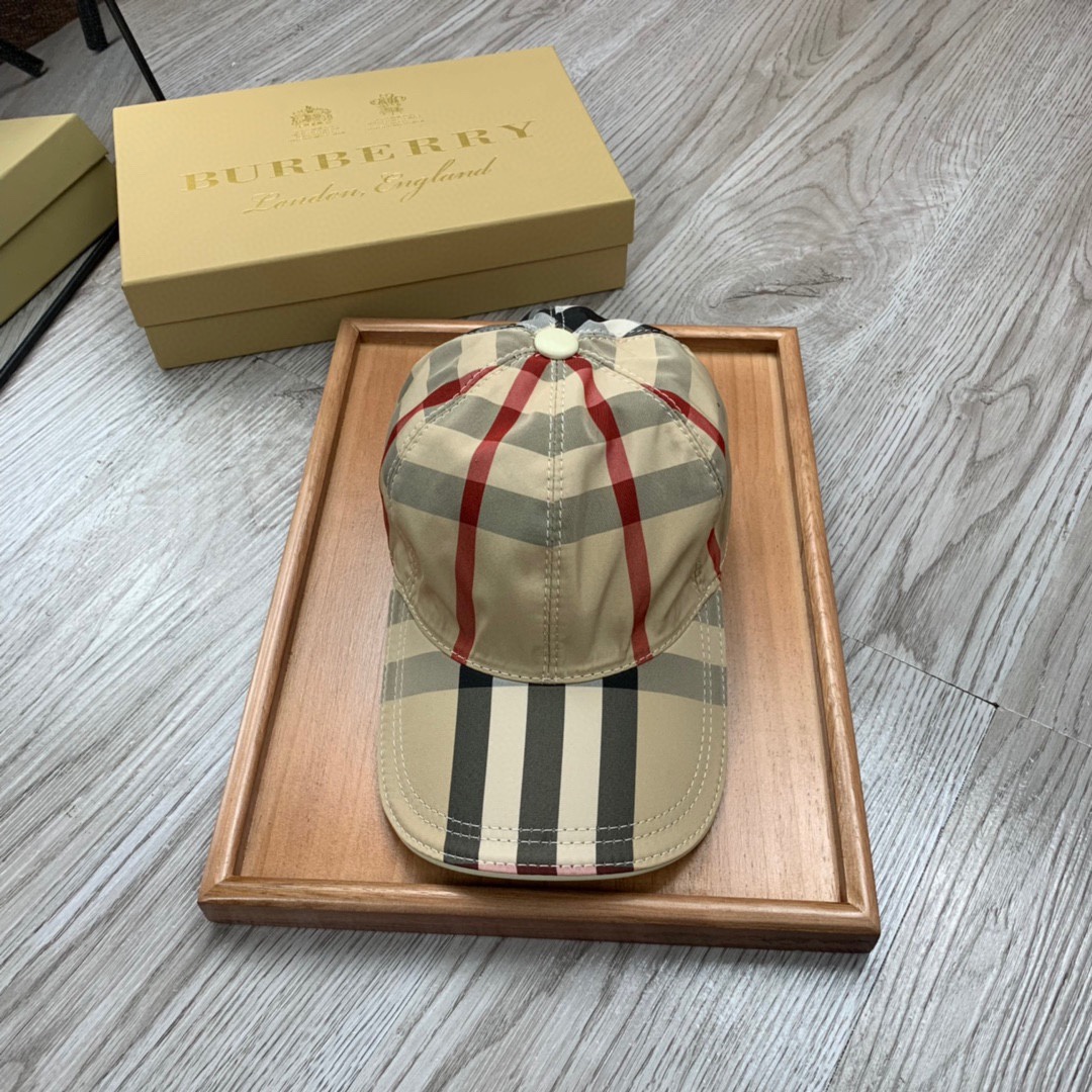 Burberry Vintage Check And Icon Stripe Baseball Cap - EUR FASHION