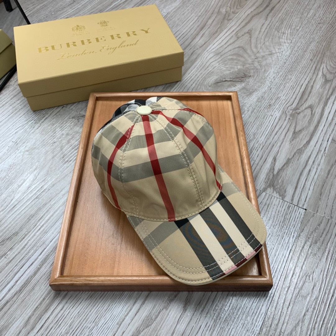 Burberry Vintage Check And Icon Stripe Baseball Cap - EUR FASHION