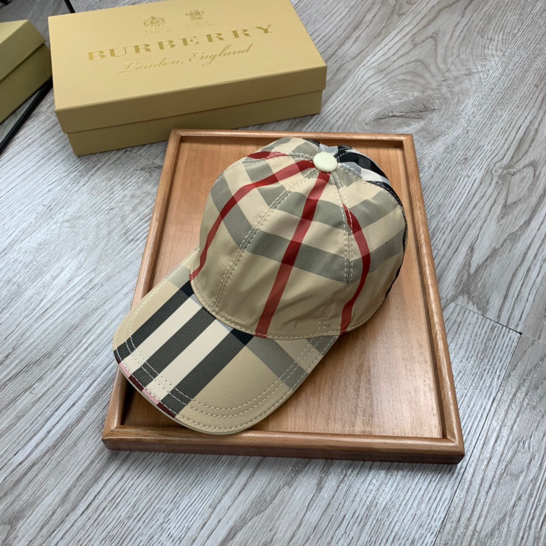 Burberry Vintage Check And Icon Stripe Baseball Cap - EUR FASHION