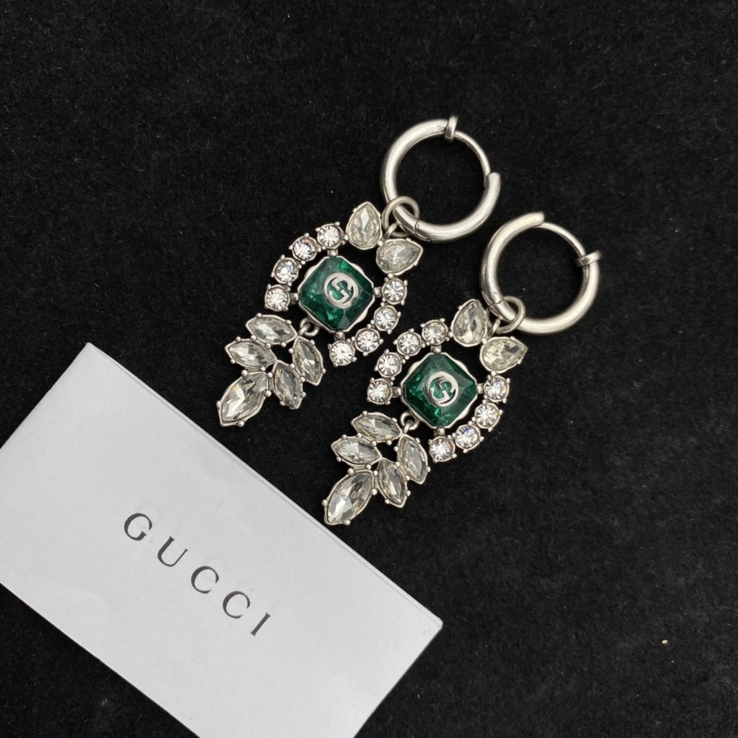 Gucci  Interlocking G Crystal Earrings - EUR FASHION