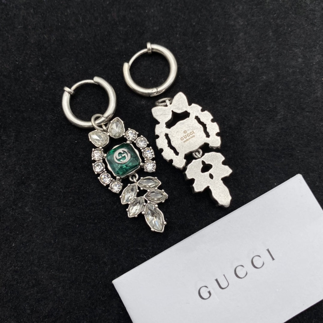 Gucci  Interlocking G Crystal Earrings - EUR FASHION