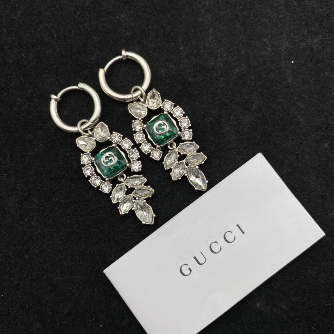 Gucci  Interlocking G Crystal Earrings - EUR FASHION