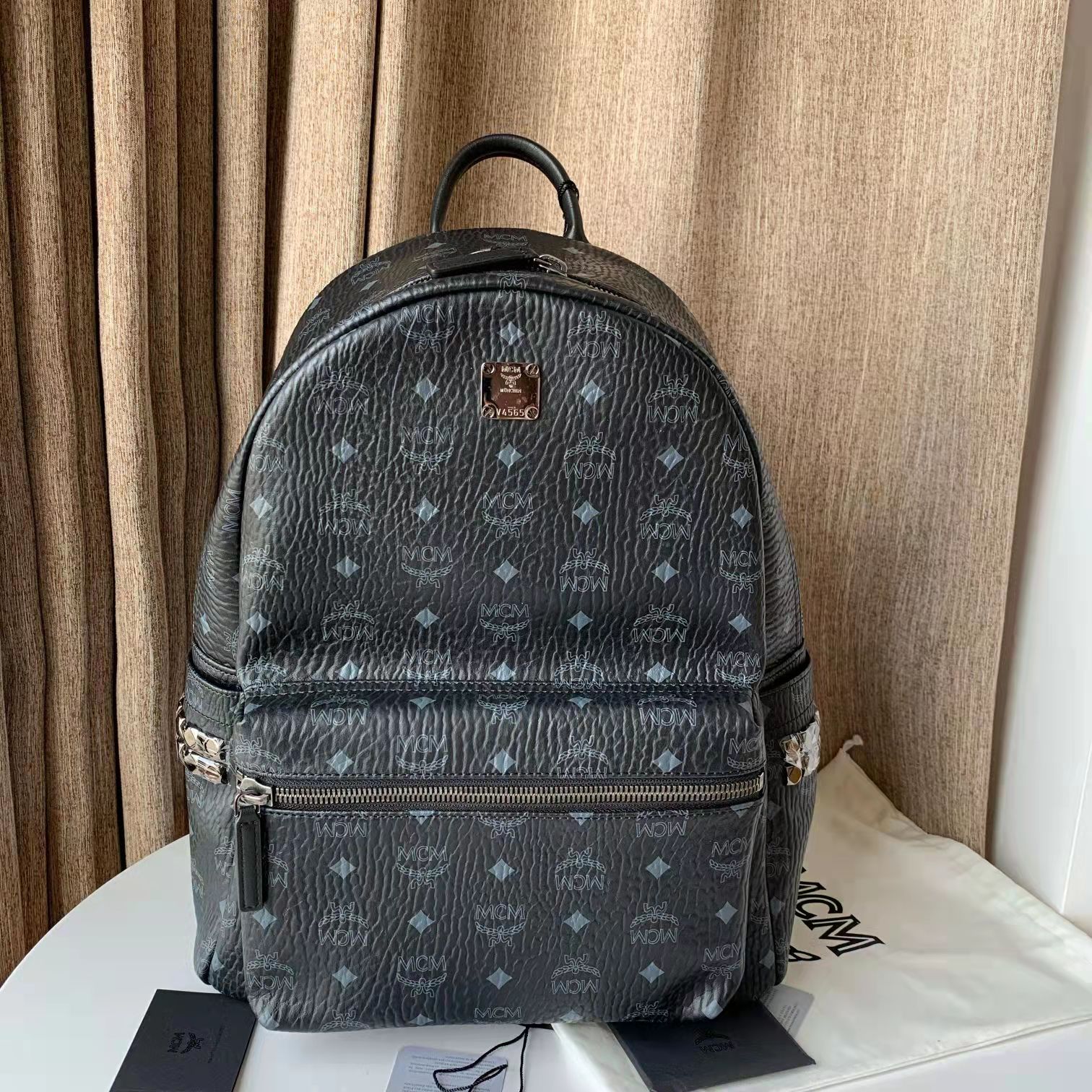 MCM Leather Black Backpack（41-33-15cm） - EUR FASHION