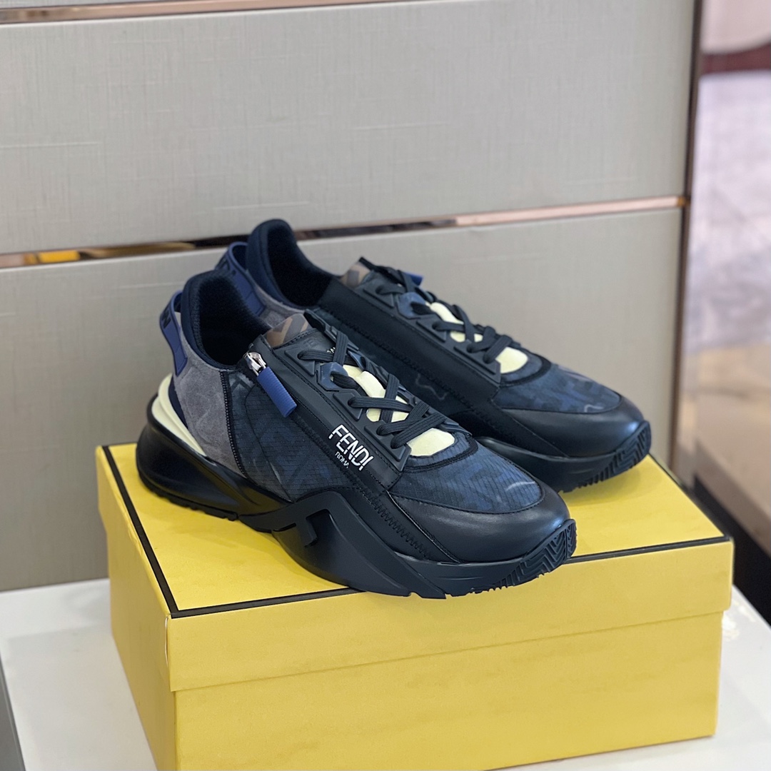 Fendi Flow Black Running Sneakers - EUR FASHION