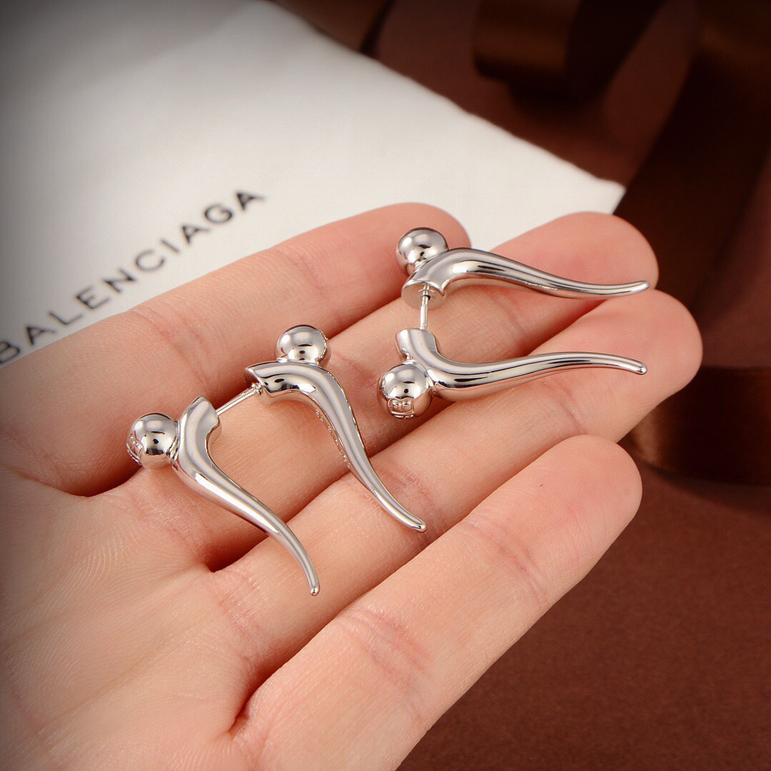 Balenciaga Force Double Horn Earrings  - EUR FASHION