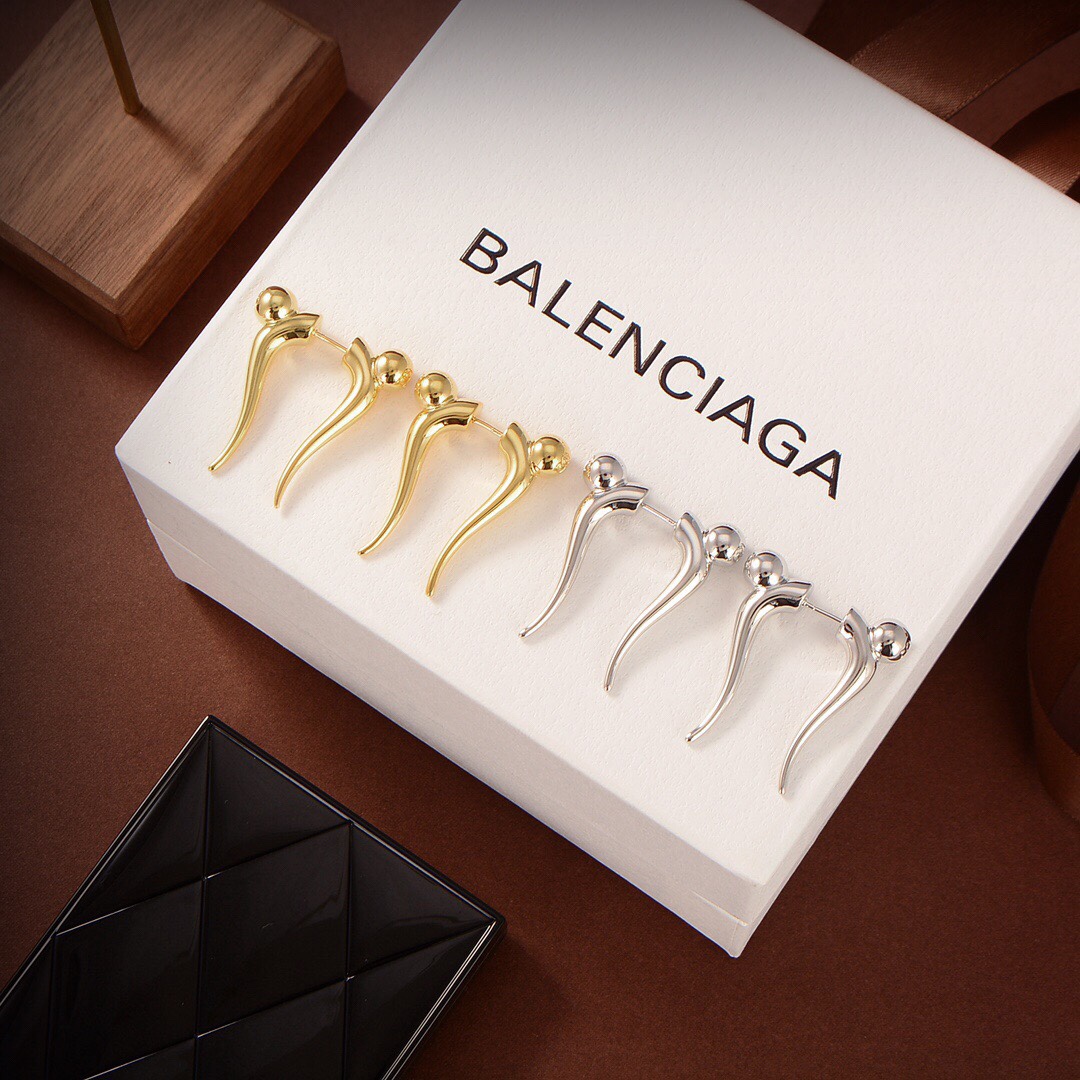 Balenciaga Force Double Horn Earrings  - EUR FASHION