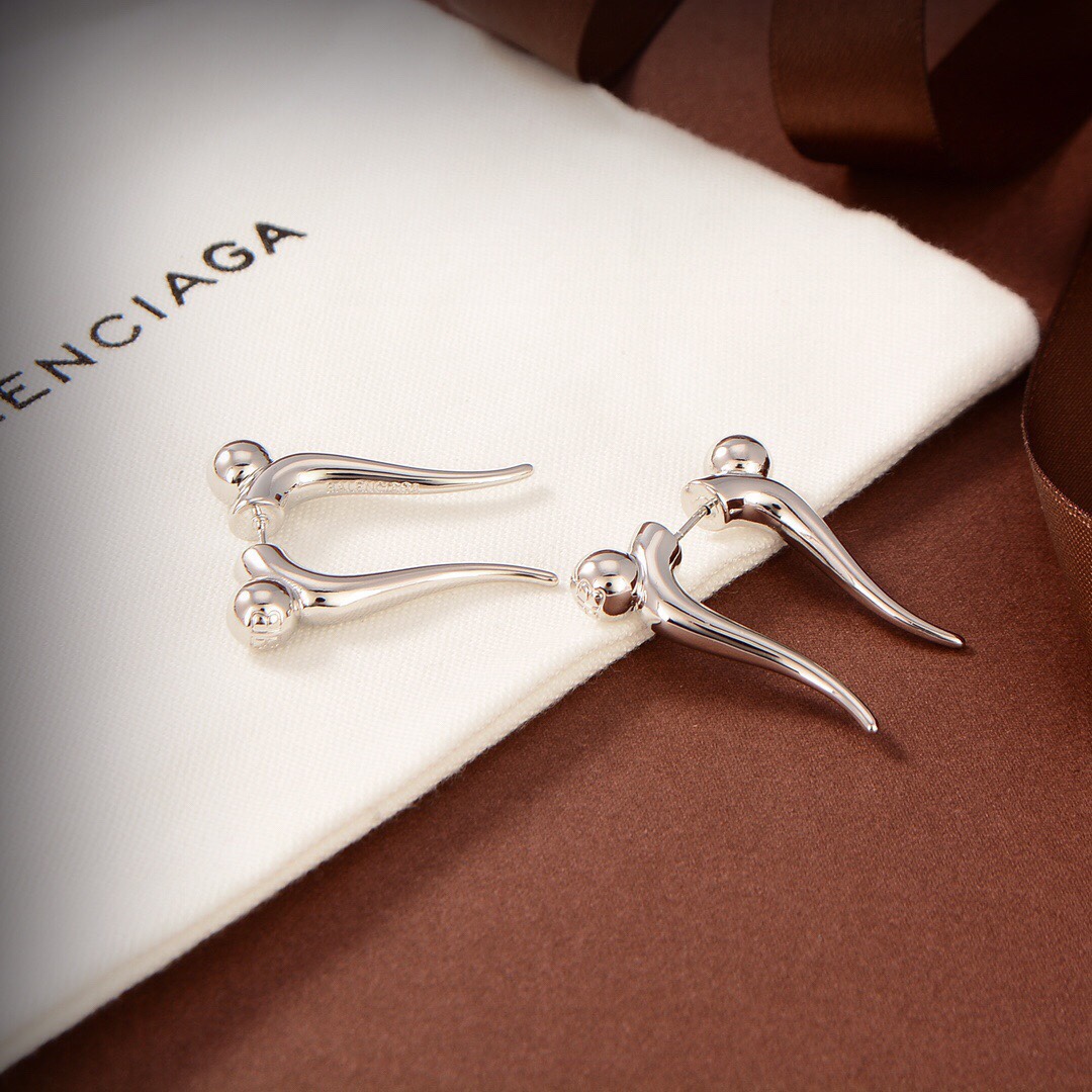 Balenciaga Force Double Horn Earrings  - EUR FASHION