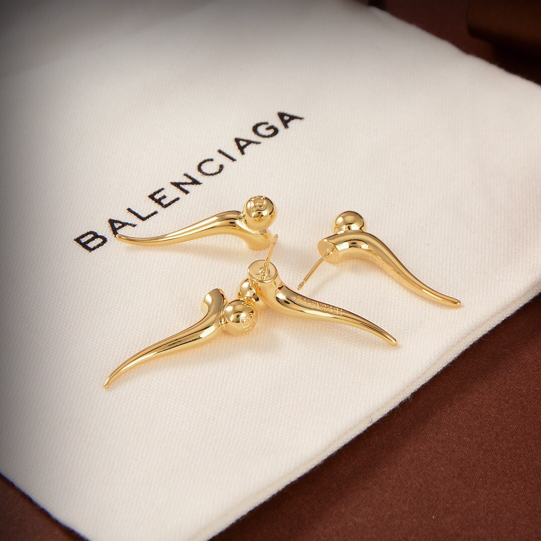 Balenciaga Force Double Horn Earrings  - EUR FASHION