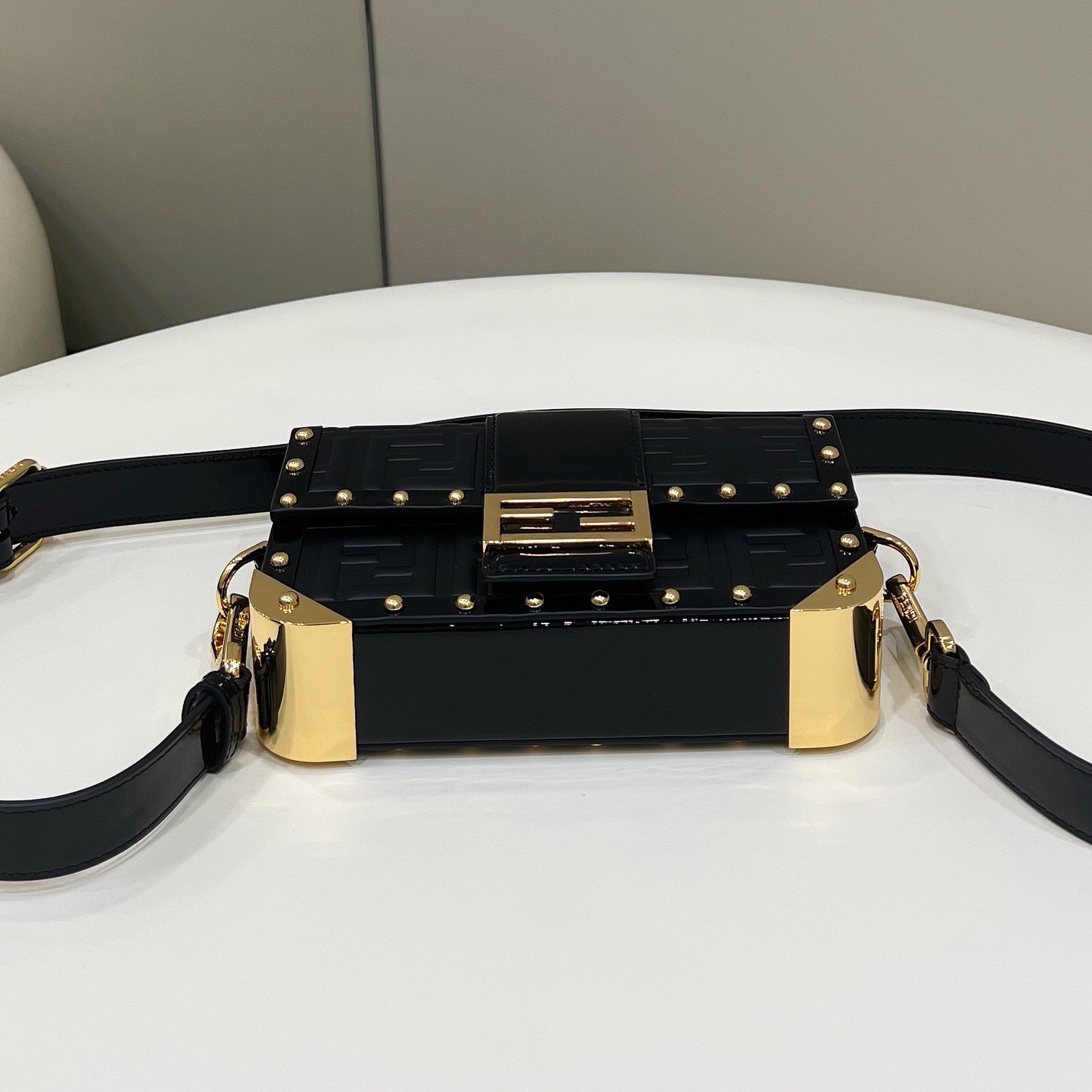 Fendi Baguette Trunk Mini Black Leather Bag(18.5-11.5-5cm) - EUR FASHION