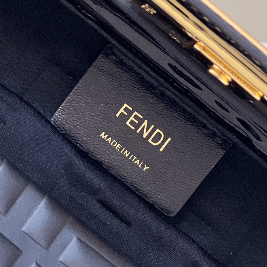 Fendi Baguette Trunk Mini Black Leather Bag(18.5-11.5-5cm) - EUR FASHION