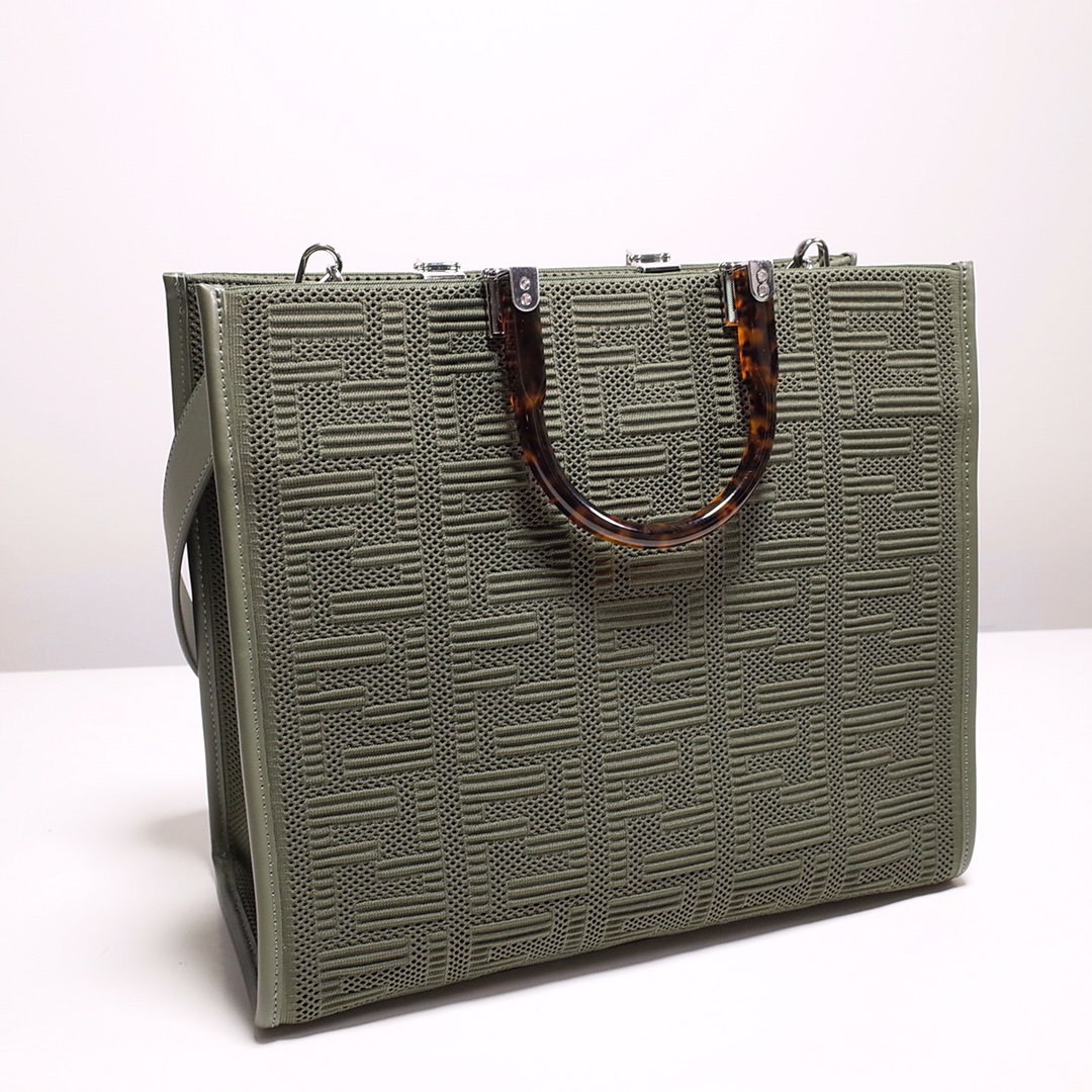 Fendi Sunshine Medium Shopper Bag In Green(35-31-17cm)  8BH386 - EUR FASHION