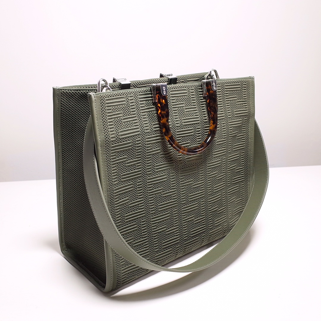 Fendi Sunshine Medium Shopper Bag In Green(35-31-17cm)  8BH386 - EUR FASHION