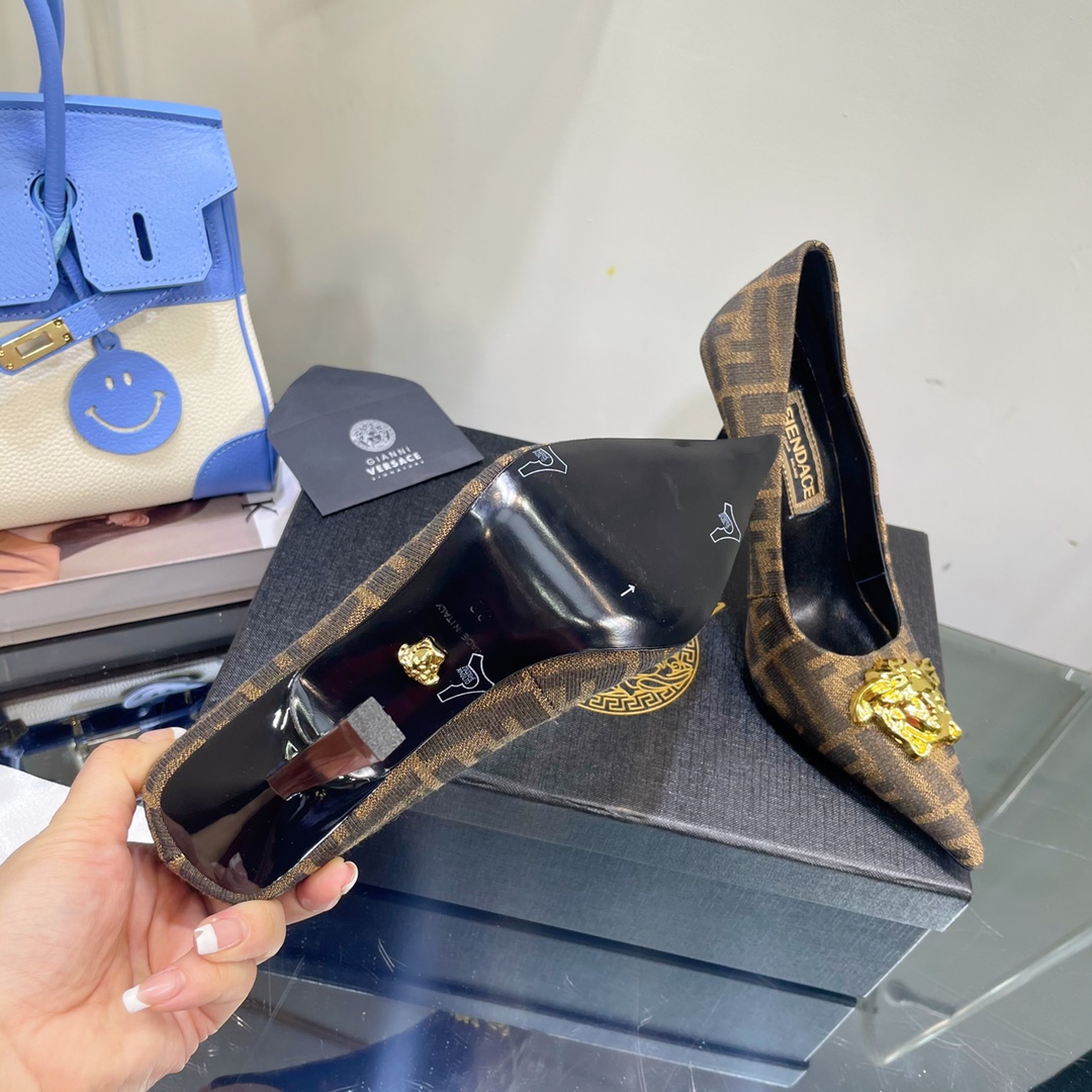 Versace x Fendi Fendace FF Jacquard Pumps - EUR FASHION