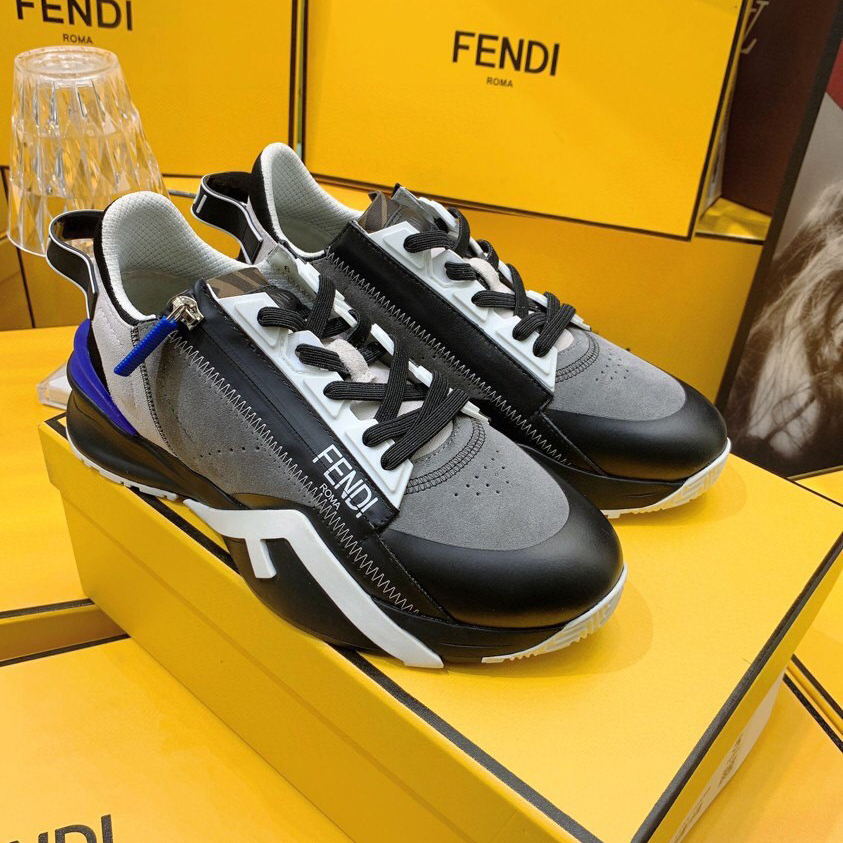 Fendi Flow Beige Suede Low-Tops Sneakers - EUR FASHION