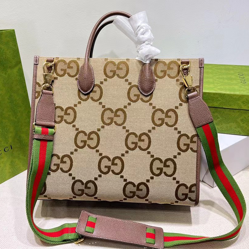 Gucci Tote Bag With Jumbo GG(37-32.5-15cm) - EUR FASHION