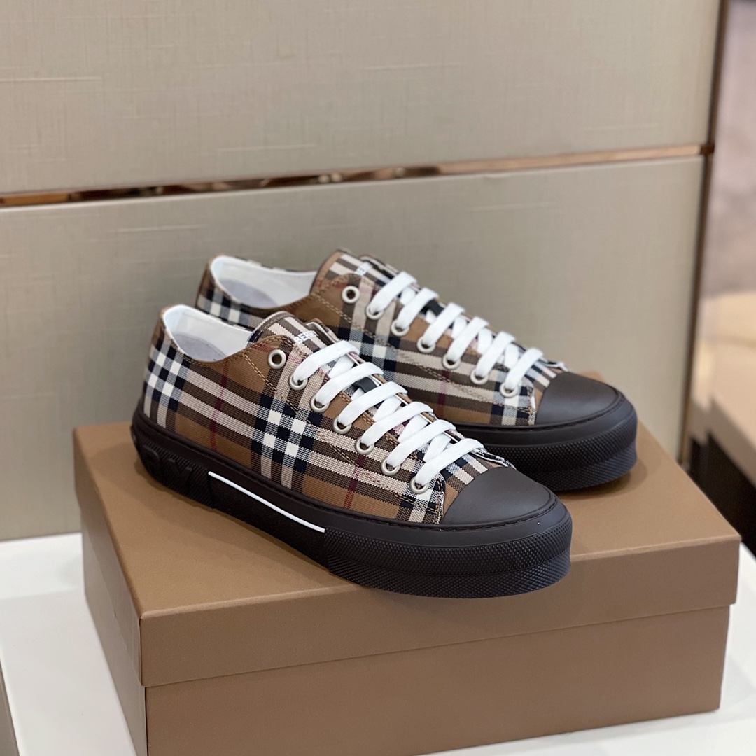 Burberry Vintage Check Cotton Sneakers - EUR FASHION