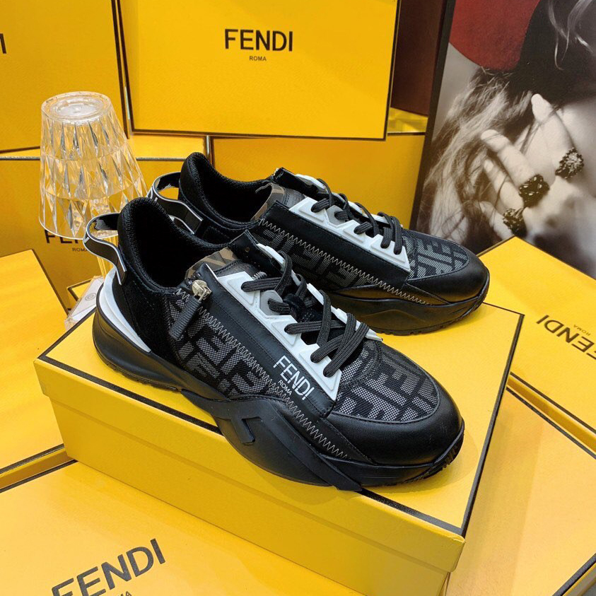 Fendi Flow Beige Suede Low-Tops Sneakers - EUR FASHION