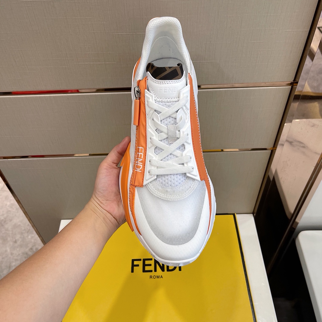 Fendi Flow White Nylon Low-Tops Sneakers - EUR FASHION