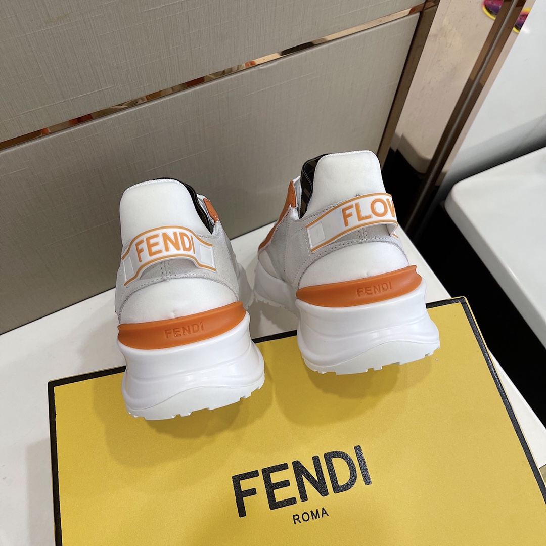 Fendi Flow White Nylon Low-Tops Sneakers - EUR FASHION