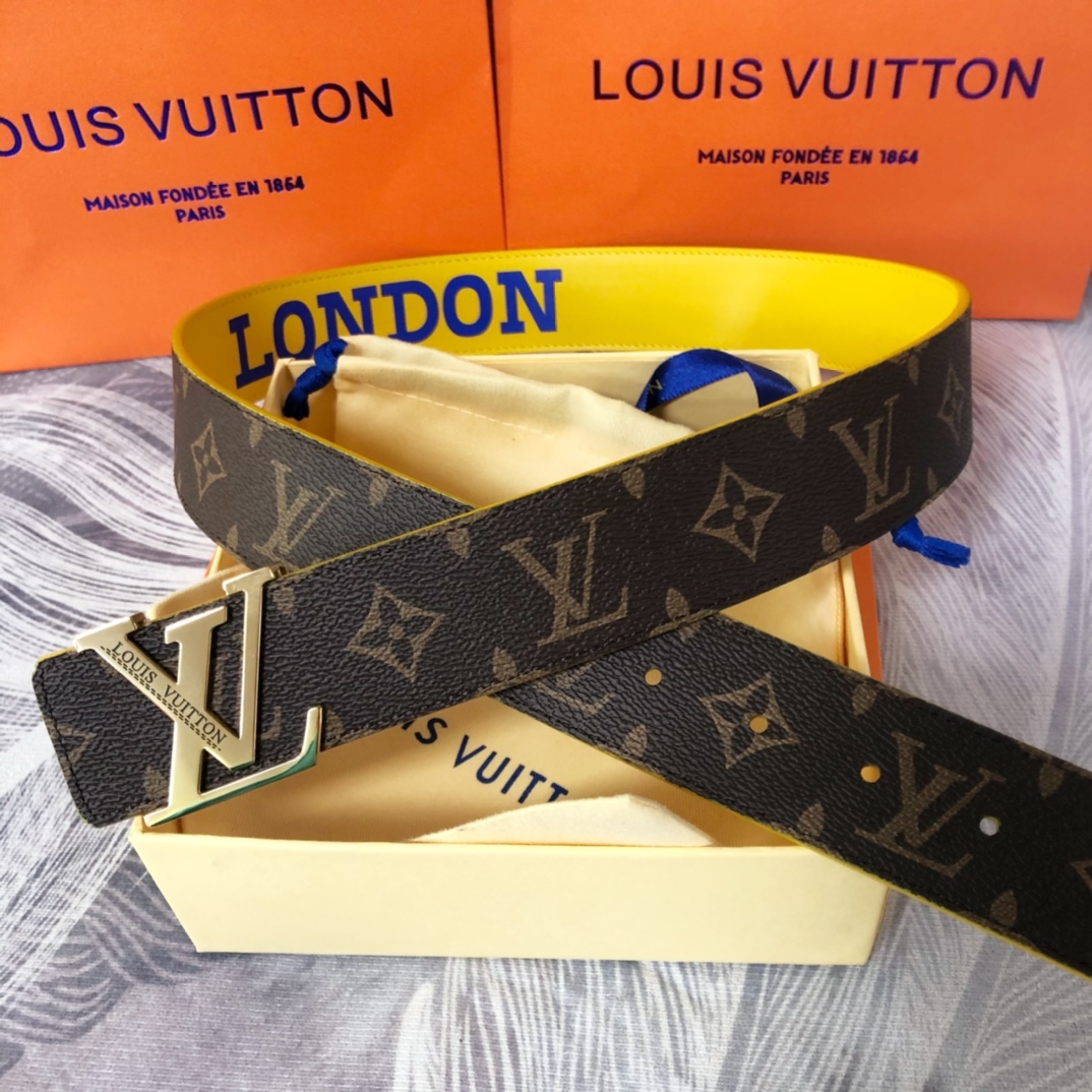 Louis Vuitton LV Pyramide Cities Exclusive 40MM Reversible Belt—London - EUR FASHION