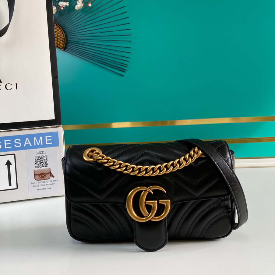 Gucci GG Marmont Matelassé Mini Bag 23-14-6CM - EUR FASHION