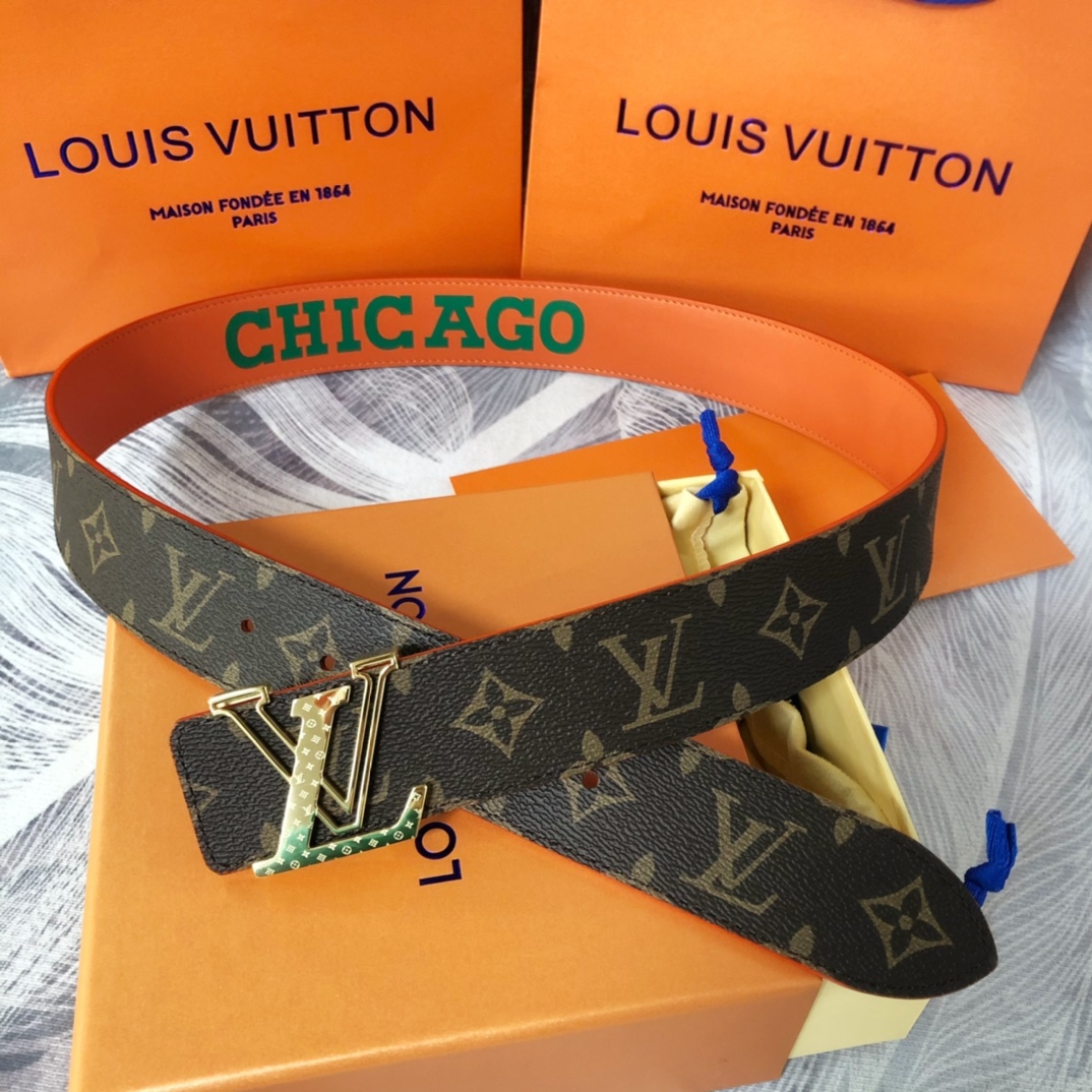 Louis Vuitton LV Pyramide Cities Exclusive 40MM Reversible Belt—Chicago - EUR FASHION