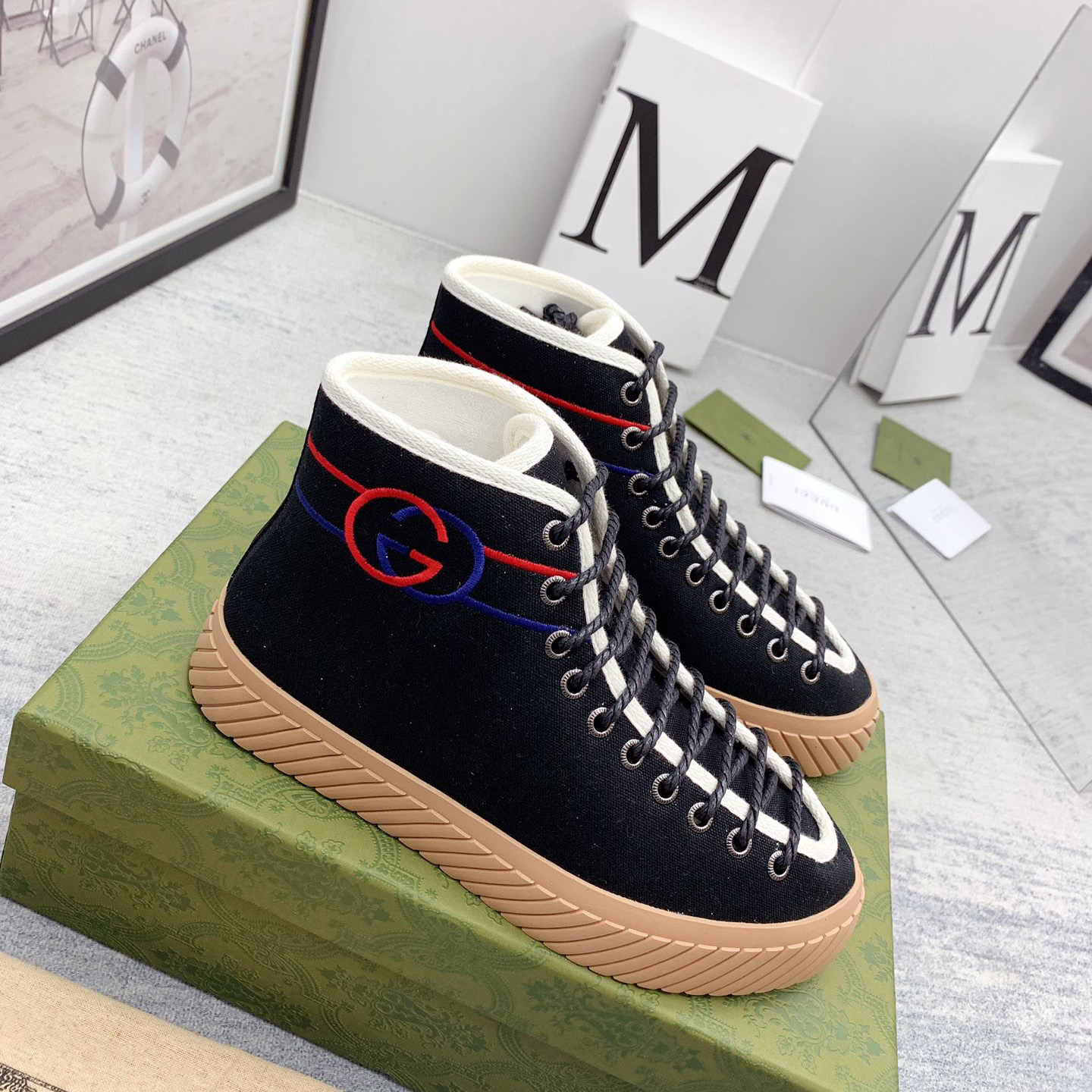 Gucci Interlocking G High-Top Sneaker - EUR FASHION