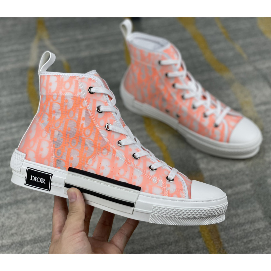 Dior B23 High'Dior Oblique-Orange' Sneakers - EUR FASHION