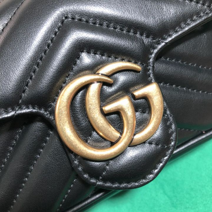 Gucci GG Marmont Matelassé Lather Super Mini Bag(16.5-10.2-5.1cm) - EUR FASHION