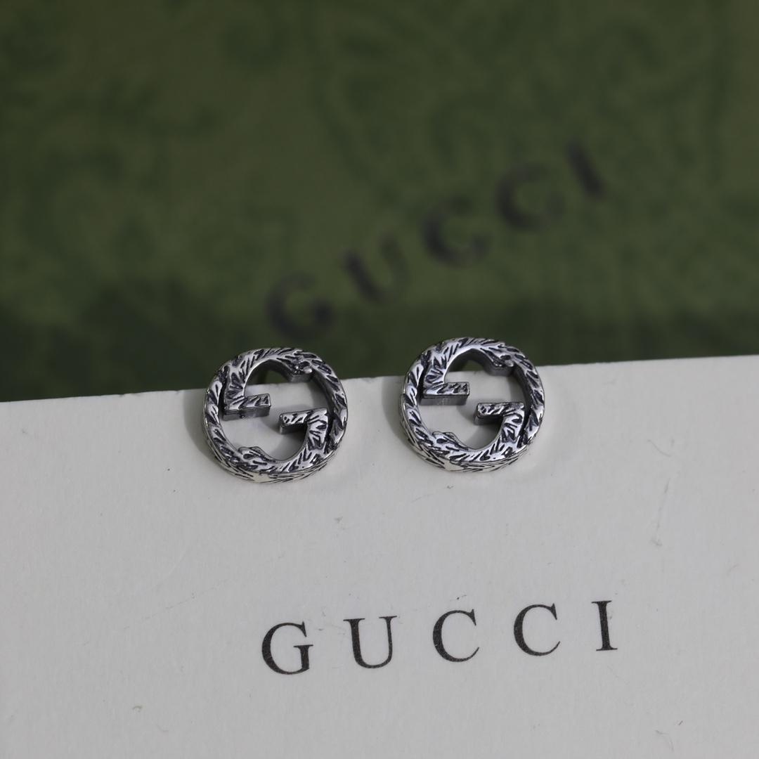 Gucci Interlocking G earrings In Silver - EUR FASHION