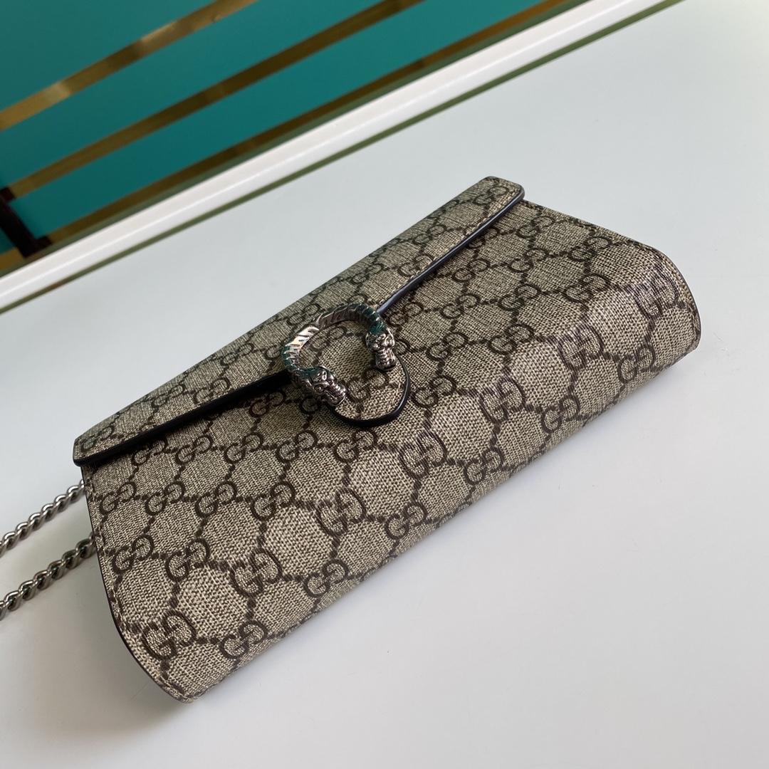 Gucci Dionysus GG Supreme Chain Wallet(20-13.5-4CM) - EUR FASHION