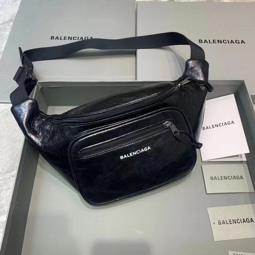 Balenciaga Everyday Beltpack In Black Natural Grain Calfskin(25-5-17cm)   - EUR FASHION