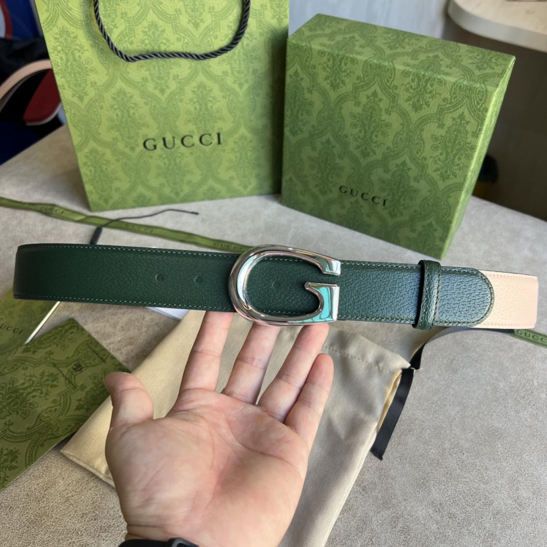 Gucci Two-Tone Belt With G Buckle - EUR FASHION