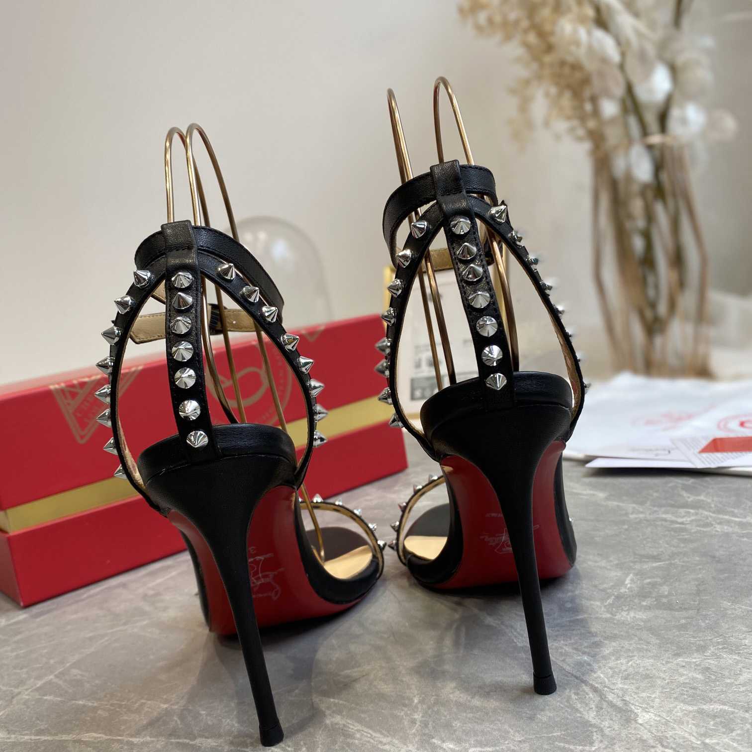 Christian Louboutin So Me Spike 70 Leather Sandals - EUR FASHION