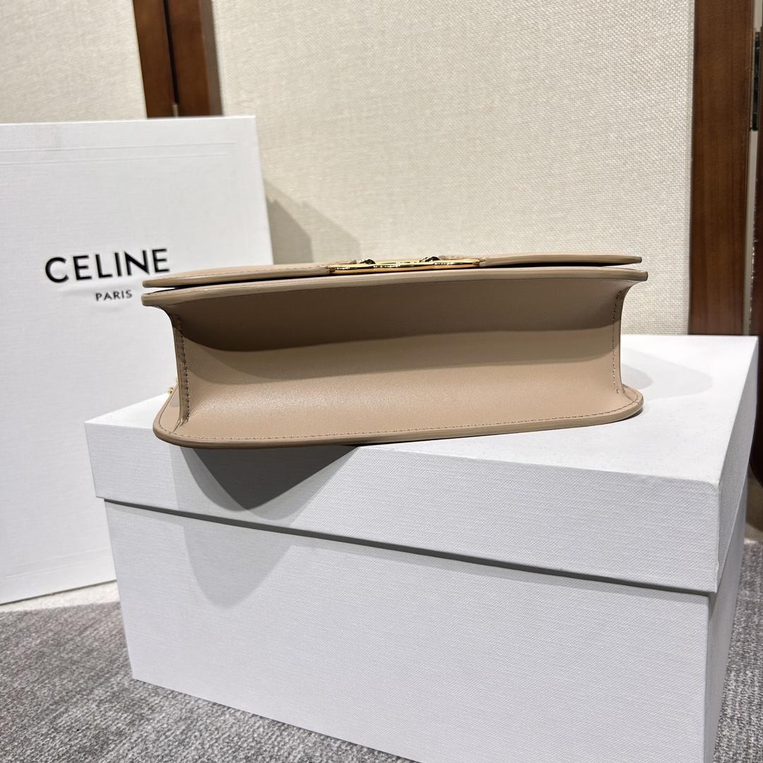 Celine Medium Bag Triomphe Frame In Shiny Calfskin - EUR FASHION