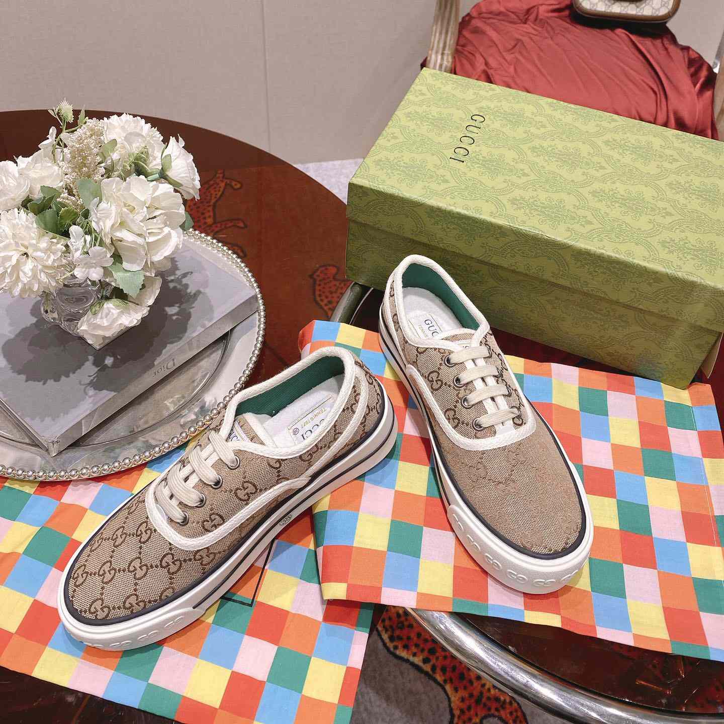 Gucci Tennis 1977 Canvas Sneakers - EUR FASHION