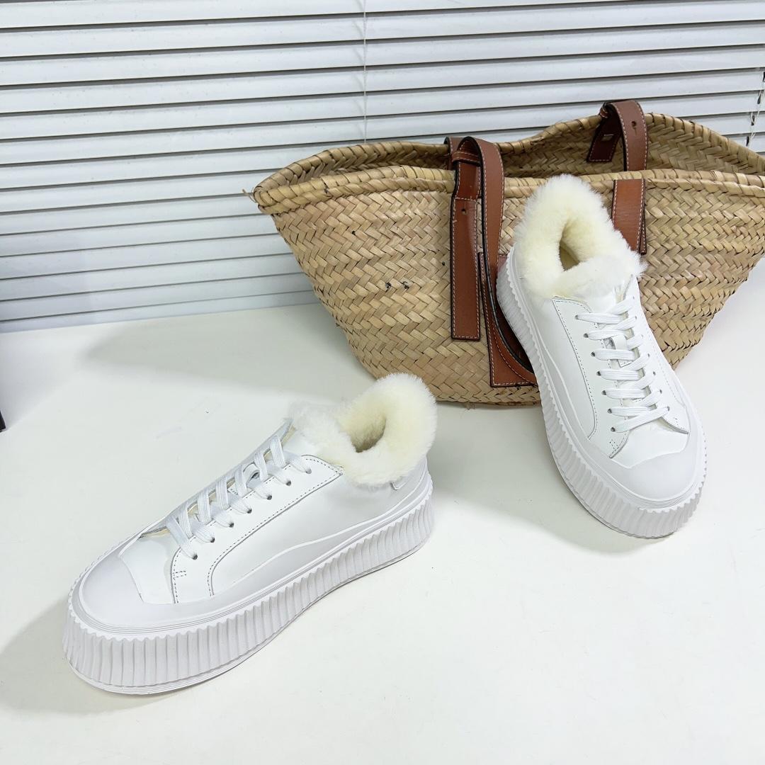 JIl Sander Leather Sneakers With Vulcanized Rubber Sole - EUR FASHION